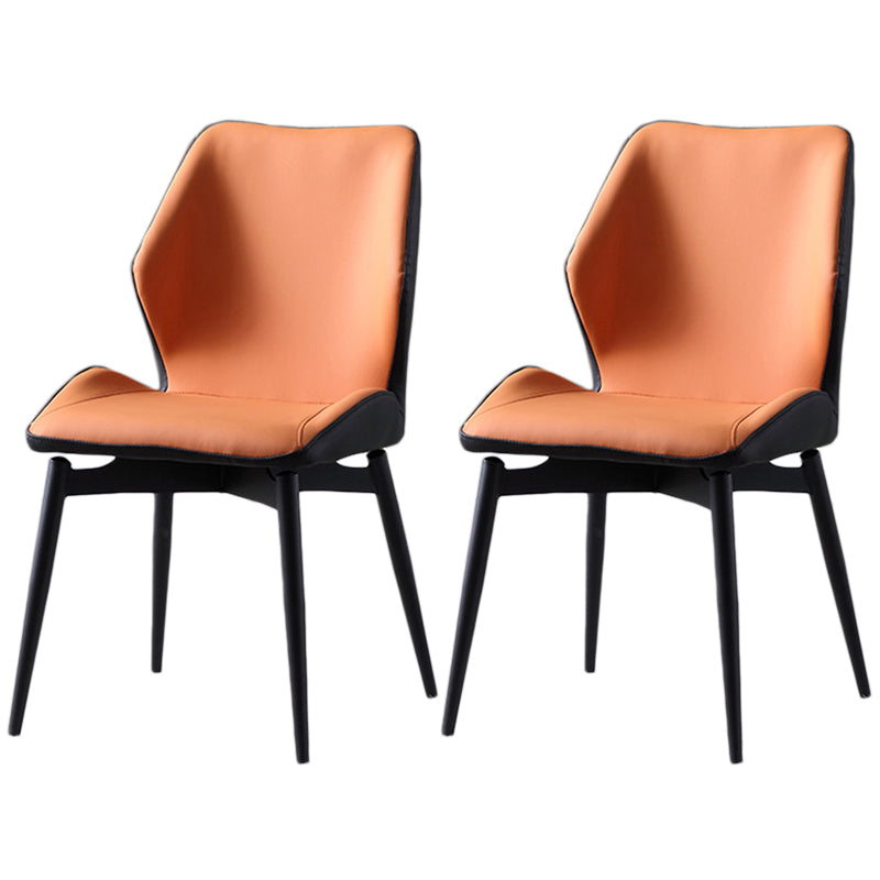 Contemporary Style Chairs Armless Chair with Metal Legs for Kitchen