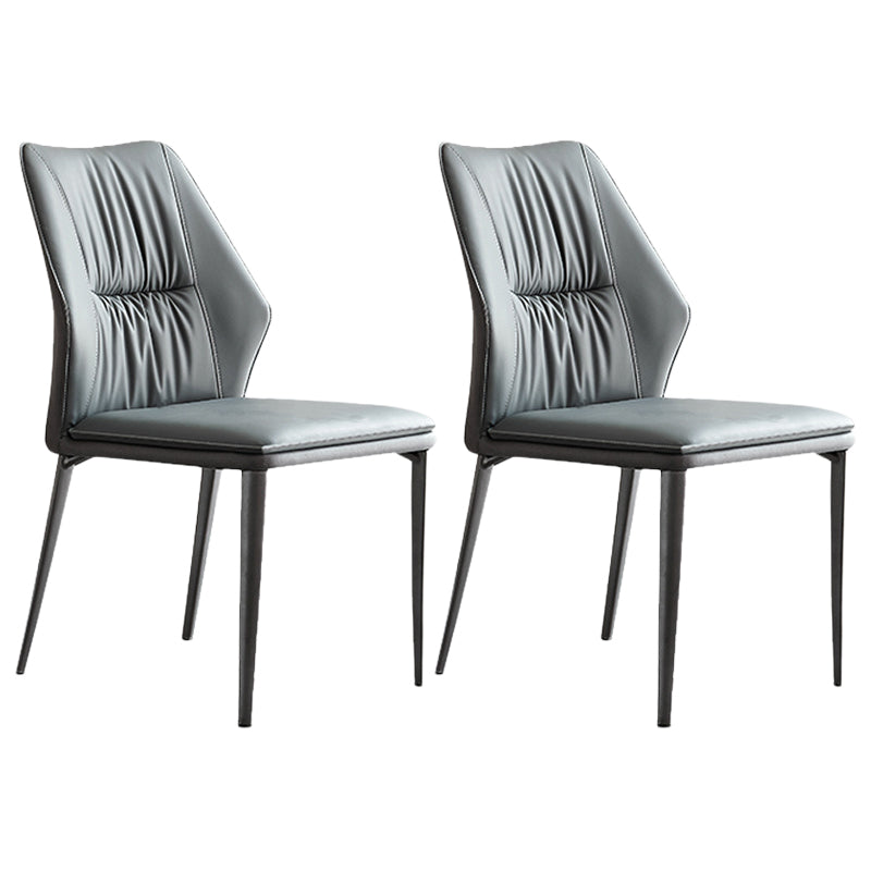 Contemporary Style Chair Armless Chairs for Kitchen with Metal Legs