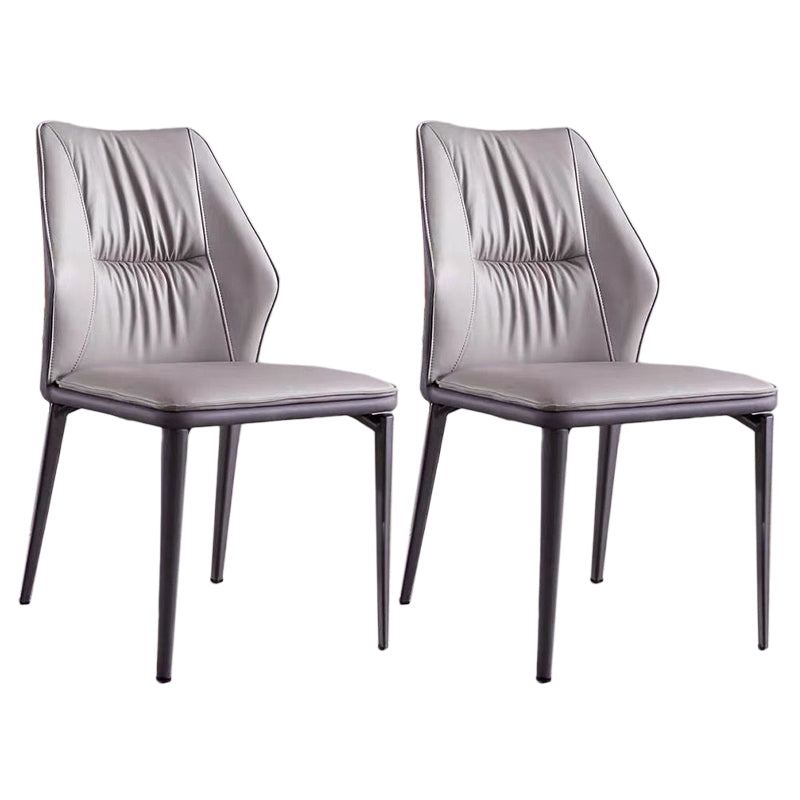 Contemporary Style Chair Armless Chairs for Kitchen with Metal Legs