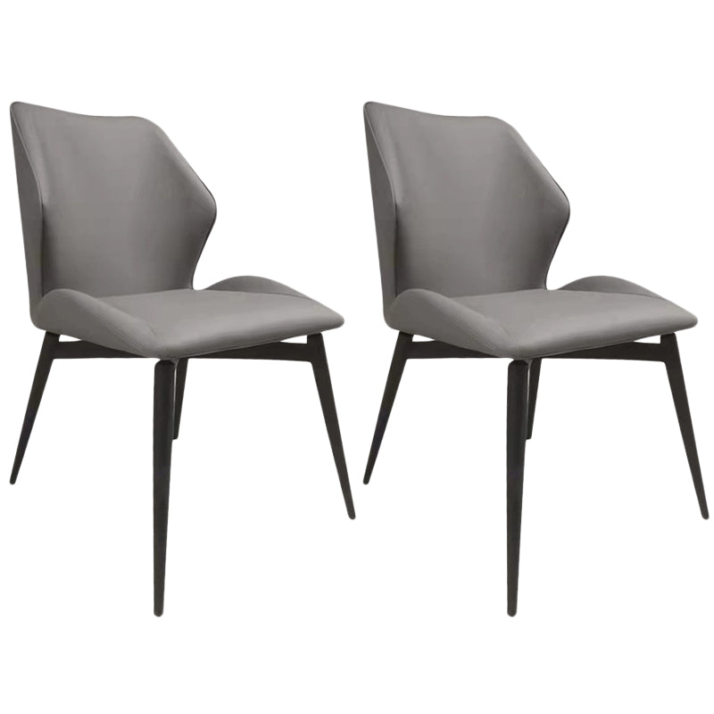 Contemporary Style Chair Armless Chair for Kitchen with Metal Legs