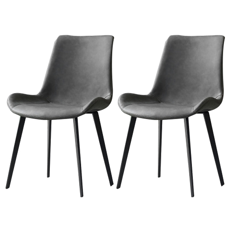 Contemporary Chair Armless Chair for Kitchen with Metal Legs