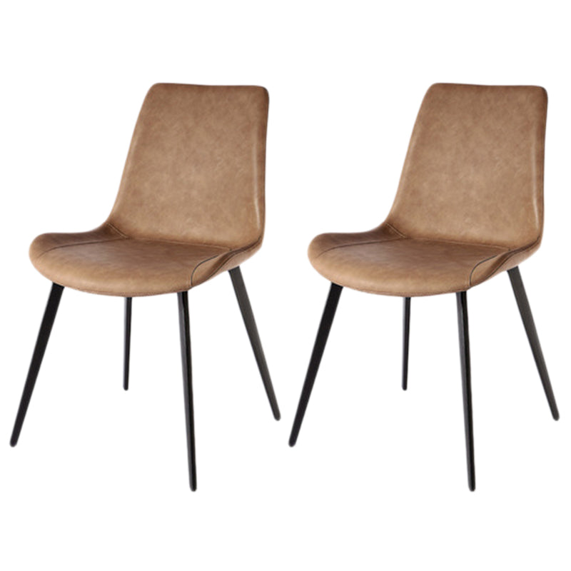 Contemporary Chair Armless Chair for Kitchen with Metal Legs