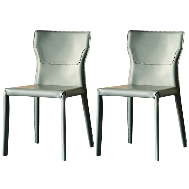 Contemporary Style Chairs Armless Chair for Kitchen with Metal Legs