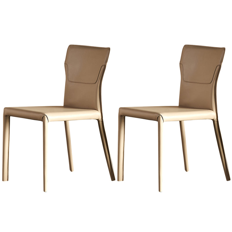 Contemporary Style Chairs Armless Chair for Kitchen with Metal Legs