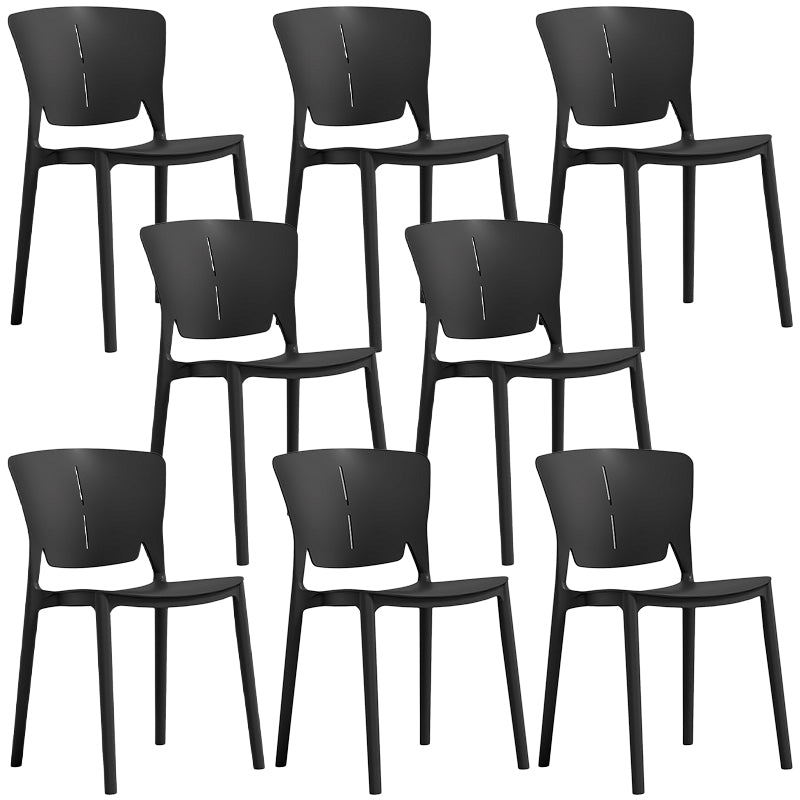 Contemporary Style Chairs Armless Chair for Kitchen with Plastic Legs