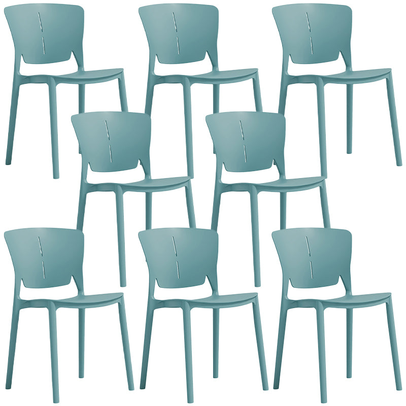 Contemporary Style Chairs Armless Chair for Kitchen with Plastic Legs