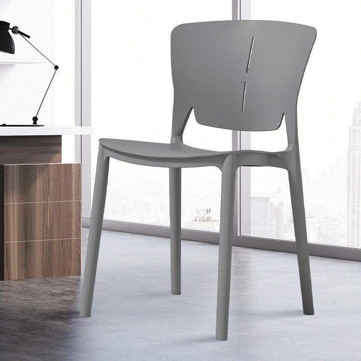 Contemporary Style Chairs Armless Chair for Kitchen with Plastic Legs