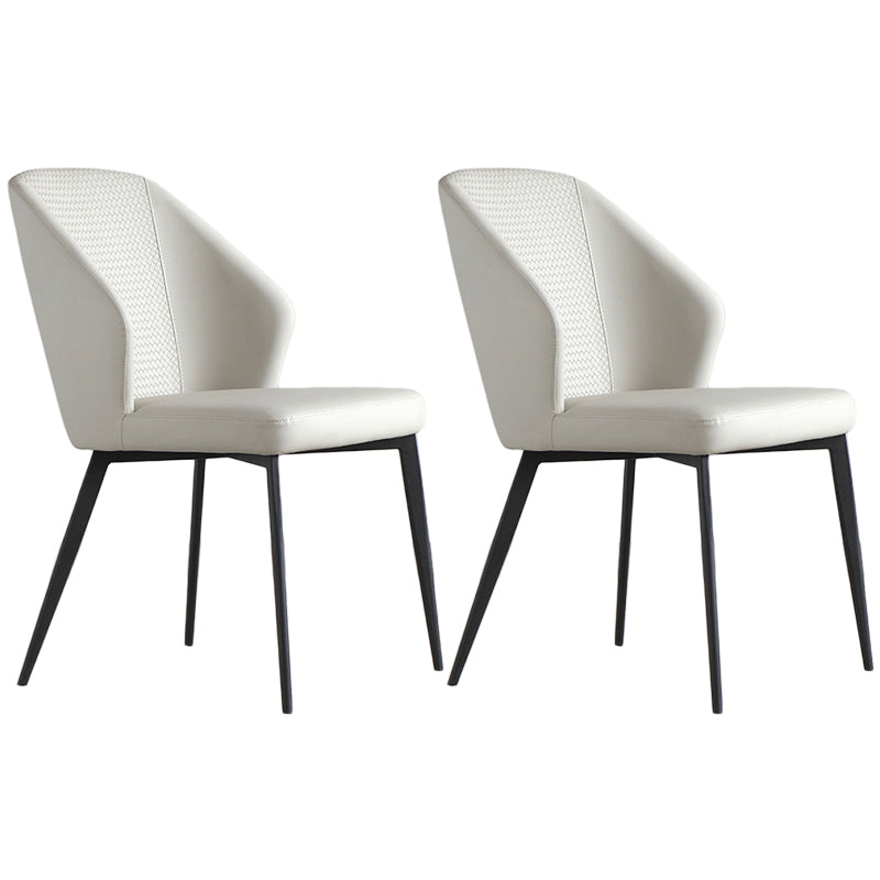 Contemporary Chair Armless Windsor Back Side Chairs for Kitchen with Metal Legs