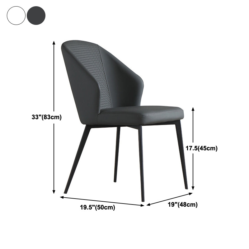 Contemporary Chair Armless Windsor Back Side Chairs for Kitchen with Metal Legs