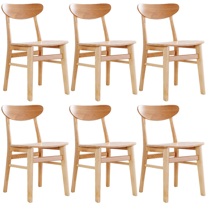 Contemporary Style Chairs Armless Chairs for Kitchen with Wood Legs