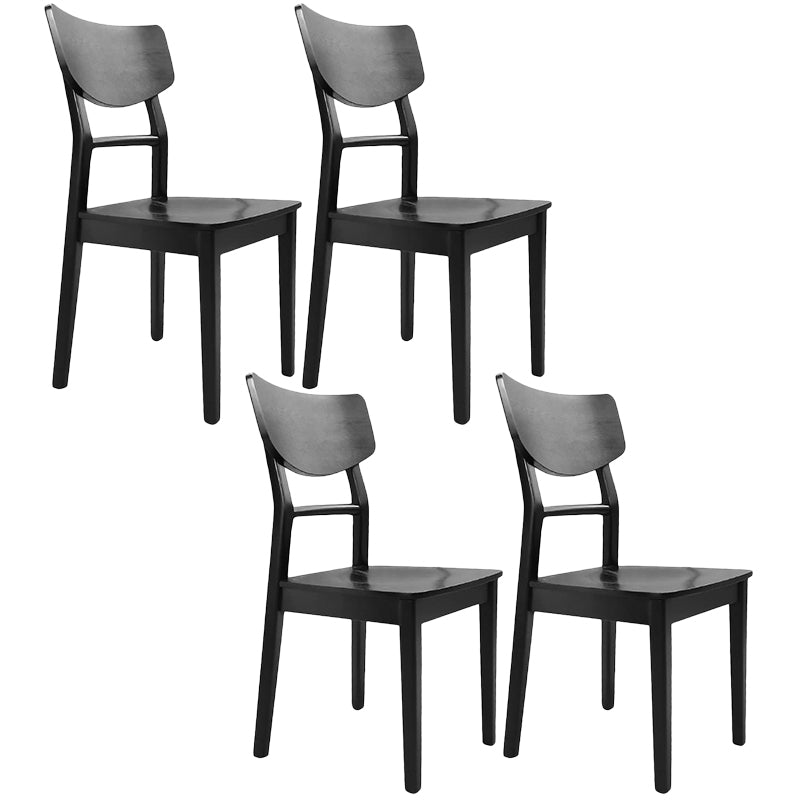 Contemporary Style Chair Armless Chairs for Kitchen with Wood Legs