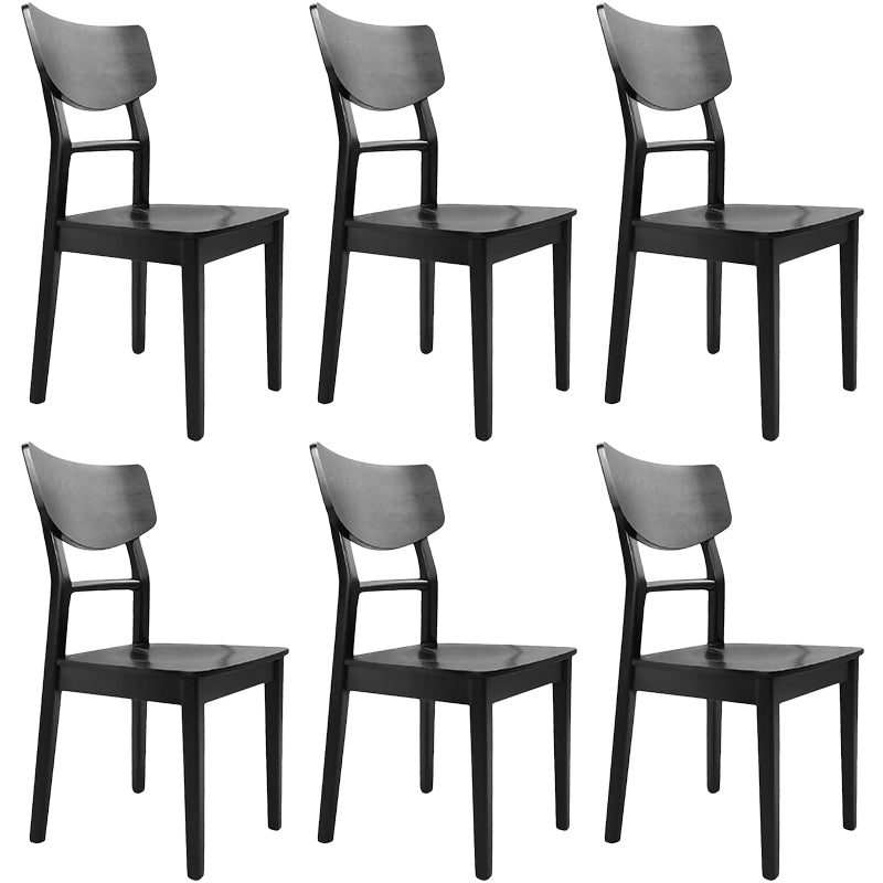 Contemporary Style Chair Armless Chairs for Kitchen with Wood Legs