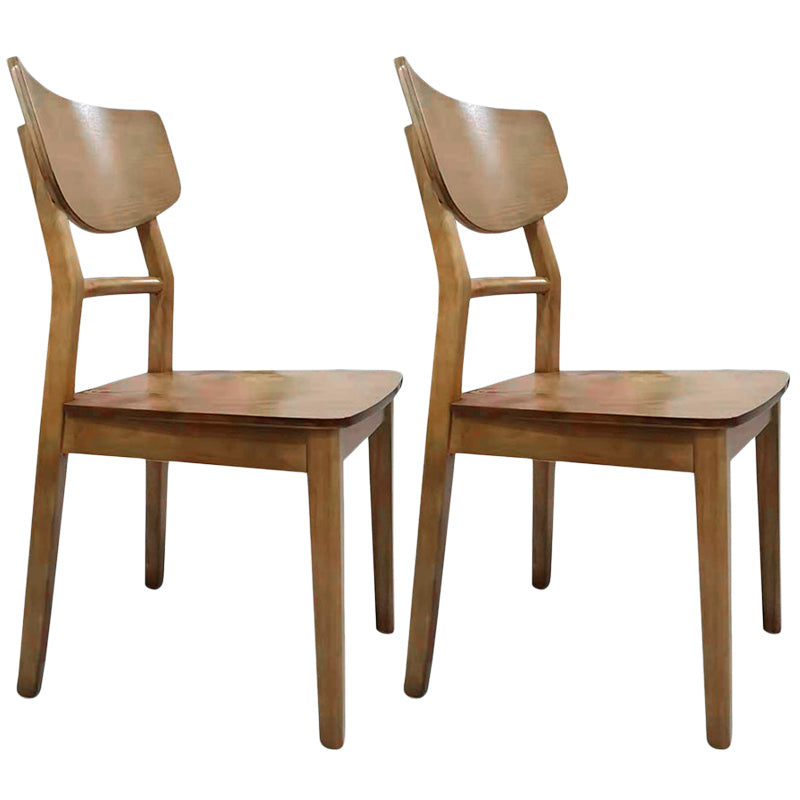 Contemporary Style Chair Armless Chairs for Kitchen with Wood Legs