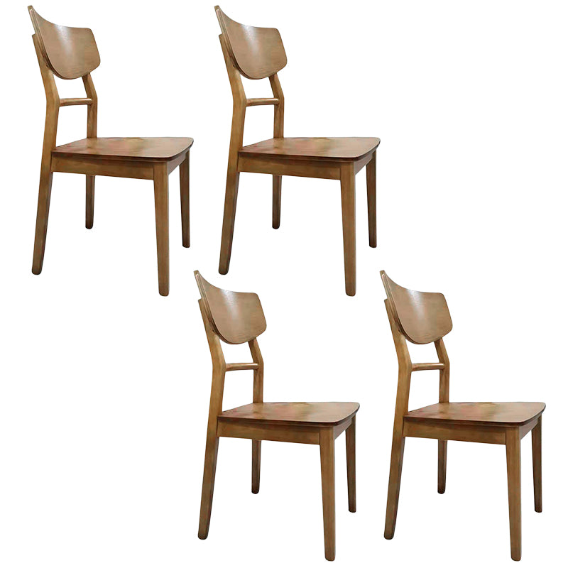 Contemporary Style Chair Armless Chairs for Kitchen with Wood Legs