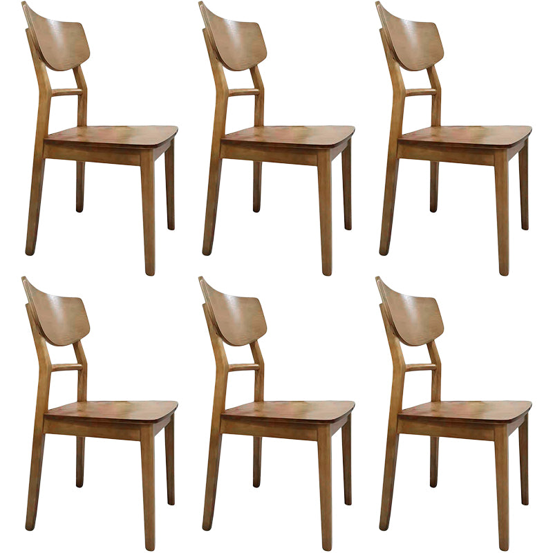 Contemporary Style Chair Armless Chairs for Kitchen with Wood Legs