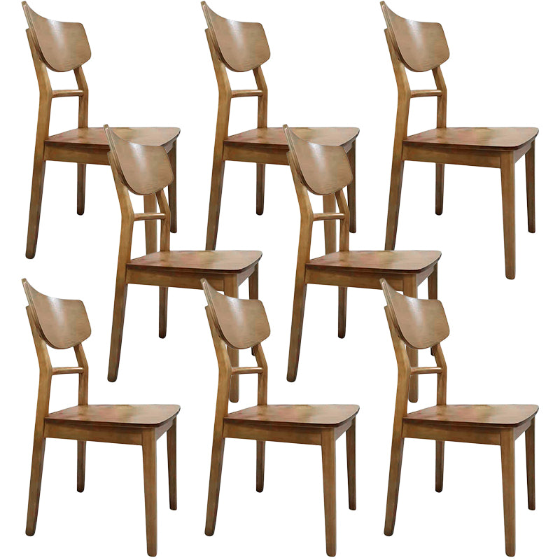 Contemporary Style Chair Armless Chairs for Kitchen with Wood Legs