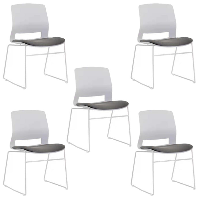 Mesh Fabric Seat Conference Chair Armless Modern Ergonomic Chair for Office