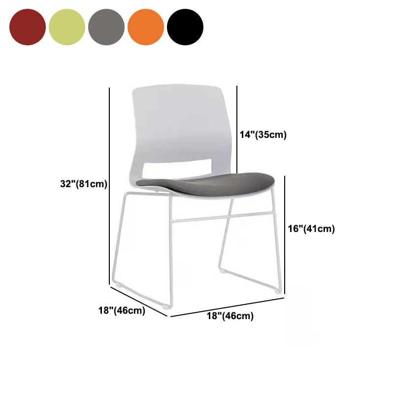 Mesh Fabric Seat Conference Chair Armless Modern Ergonomic Chair for Office