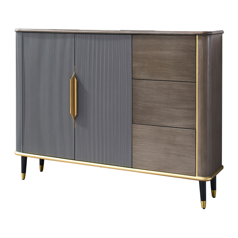 35.43"H Sideboard Glam Style Dining Server with 3 Drawers for Kitchen and Living Room