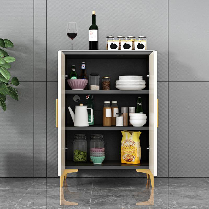 Glam Sideboard Stone Top Sideboard with Door for Dining Room