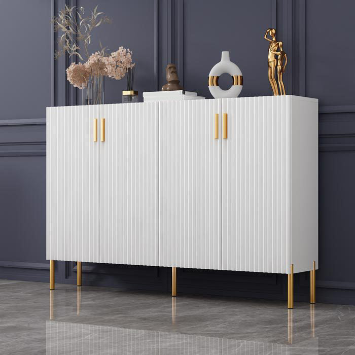 Glam Style Sideboard Wood Dining Sideboard with Doors for Living Room