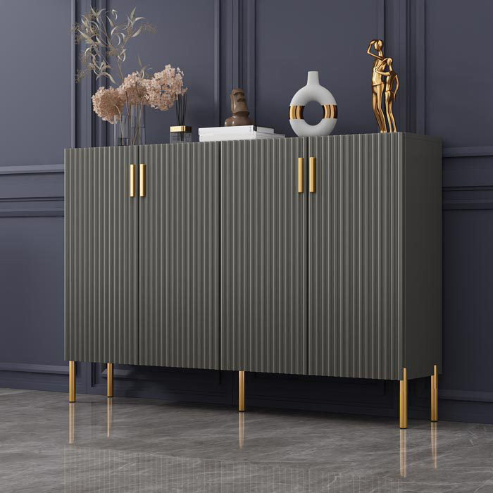 Glam Style Sideboard Wood Dining Sideboard with Doors for Living Room