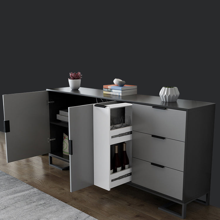 Adjustable Shelving Sideboard Contemporary Dining Sideboard with Door and Drawers