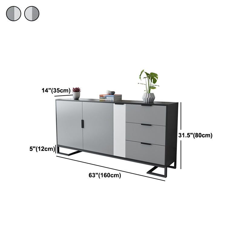 Adjustable Shelving Sideboard Contemporary Dining Sideboard with Door and Drawers