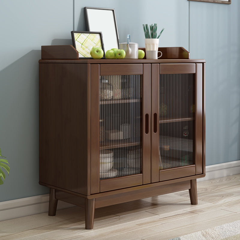 Rubber Wood Dining Server Contemporary Living Room Sideboard with Door