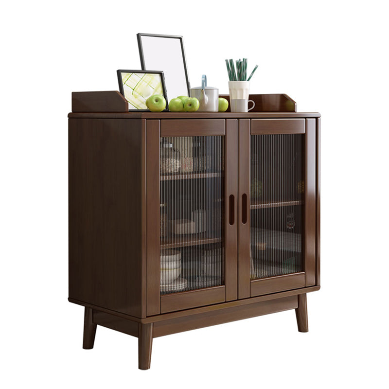 Rubber Wood Dining Server Contemporary Living Room Sideboard with Door