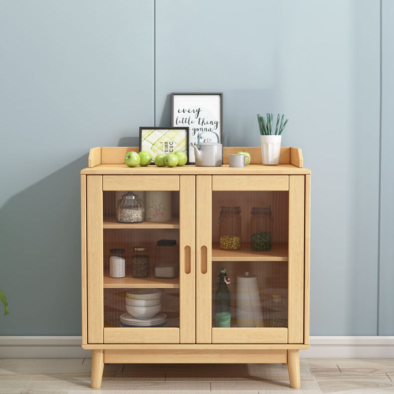 Rubber Wood Dining Server Contemporary Living Room Sideboard with Door