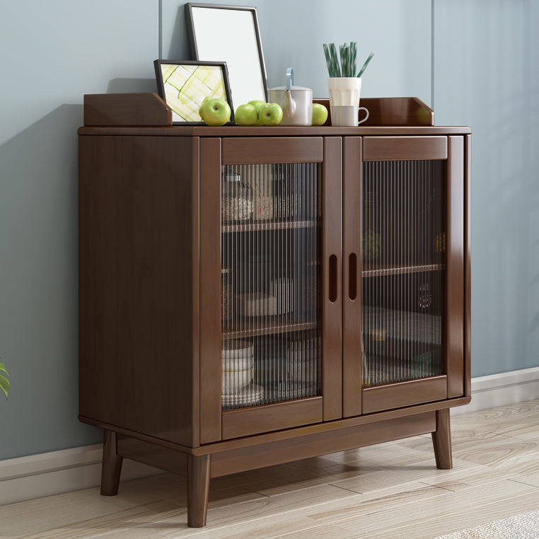 Rubber Wood Dining Server Contemporary Living Room Sideboard with Door