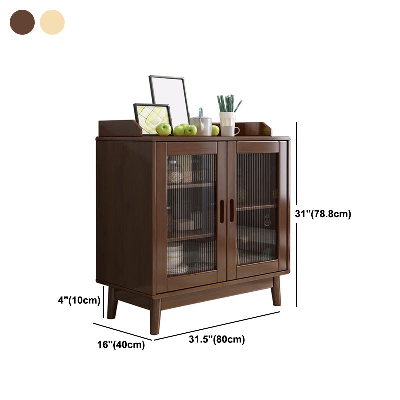 Rubber Wood Dining Server Contemporary Living Room Sideboard with Door