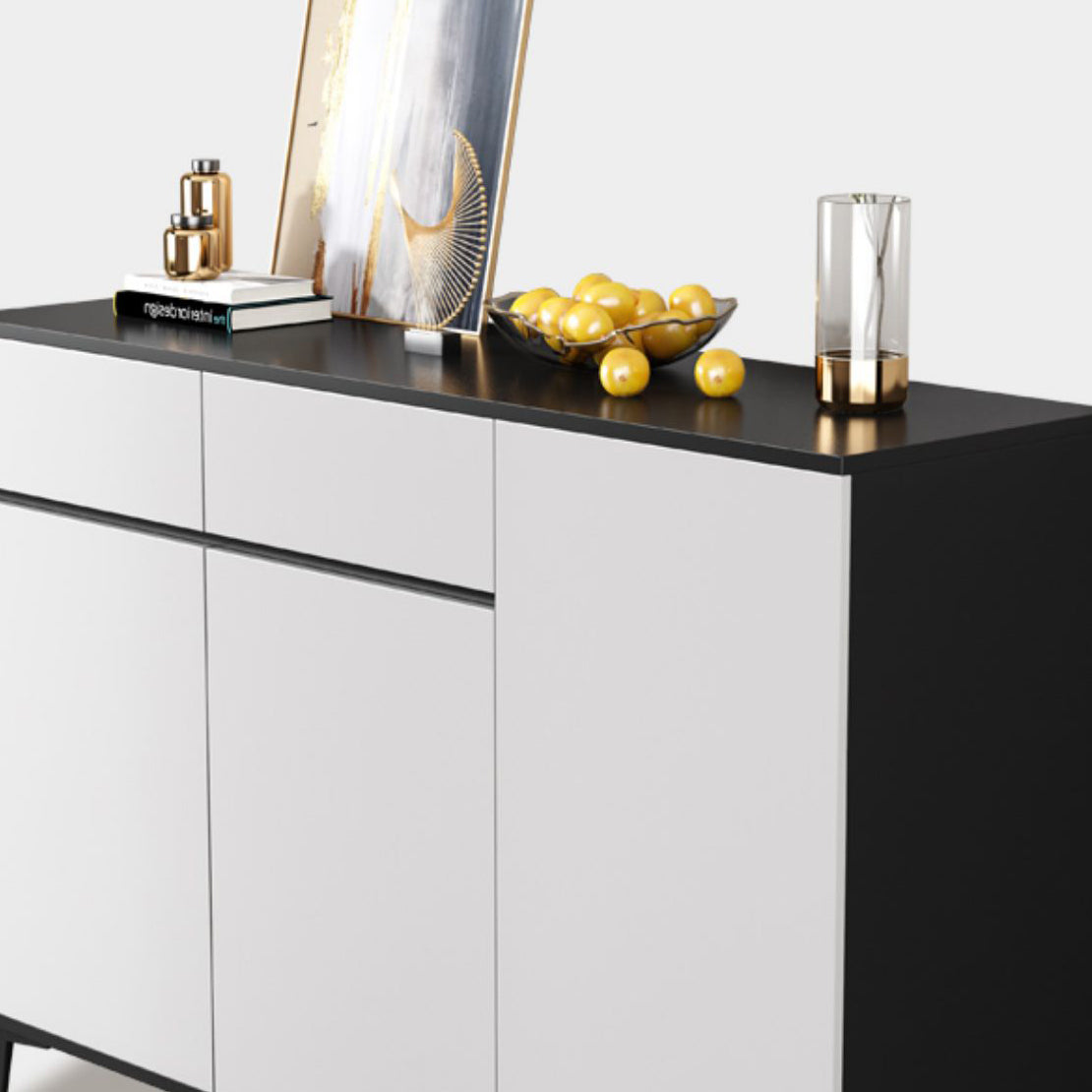 Glam Style Sideboard Drawer Sideboard with Door for Living Room