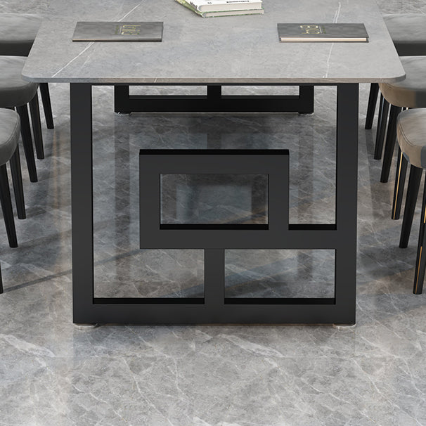 Industrial Style Office Desk Rectangle Sintered Stone Desk for Office