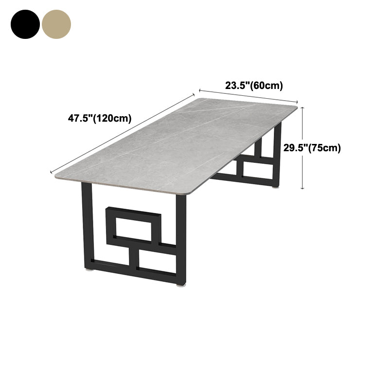 Industrial Style Office Desk Rectangle Sintered Stone Desk for Office