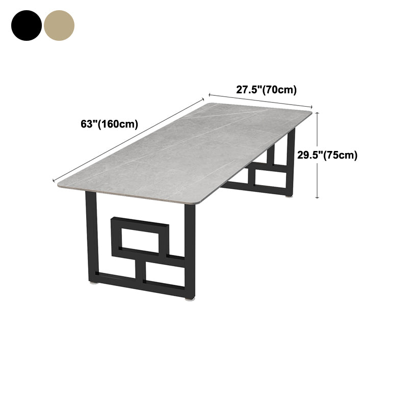 Industrial Style Office Desk Rectangle Sintered Stone Desk for Office