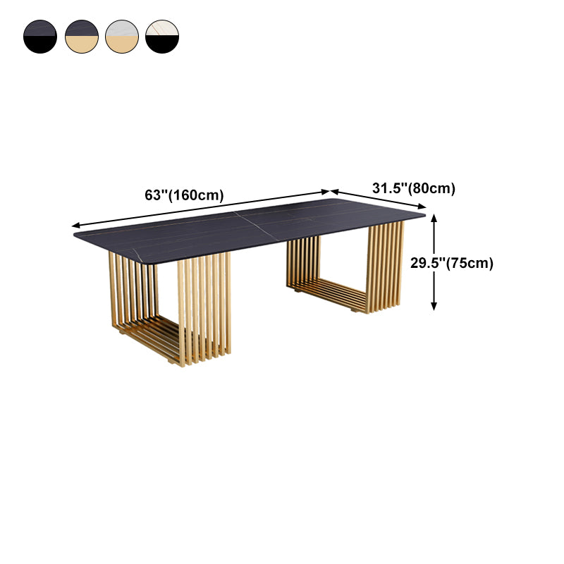 Curved Meeting Table Office Artificial Marble Luxury Writing Desk