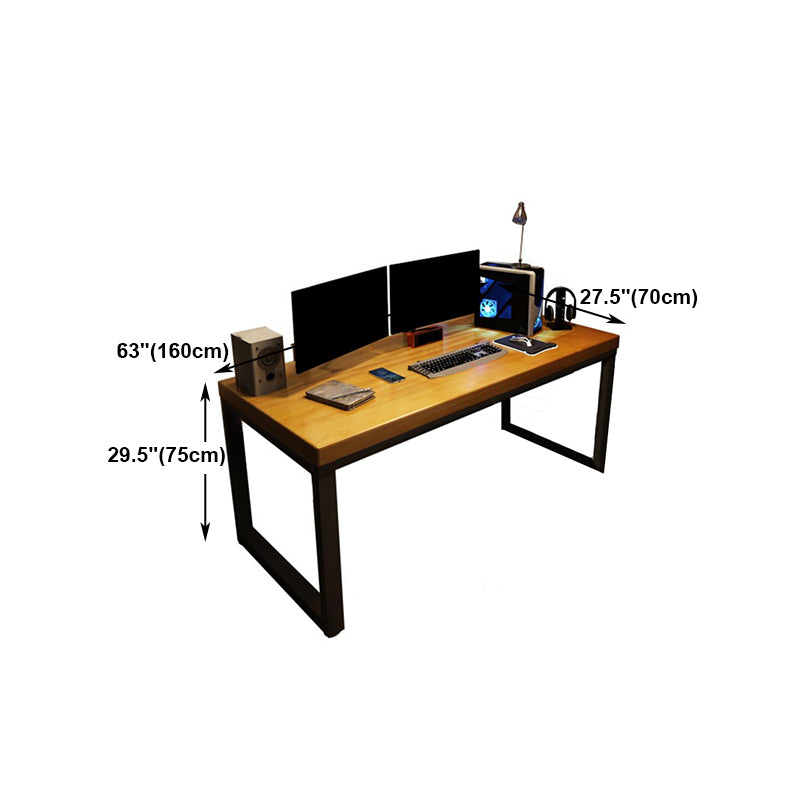 Solid Wood Writing Desk Contemporary Rectangular Office Desk