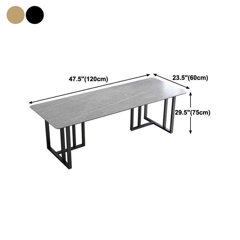 Industrial Style Writing Desk Rectangle Sintered Stone Desk for Office