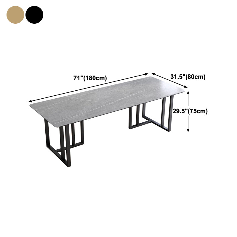 Industrial Style Writing Desk Rectangle Sintered Stone Desk for Office