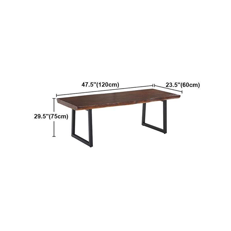 Solid Wood Office Desk Brown Contemporary Style Home and Office Writing Desk