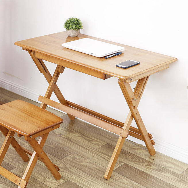 Modern Style Wooden Office Desk Brown Folding Writing Desk for Home