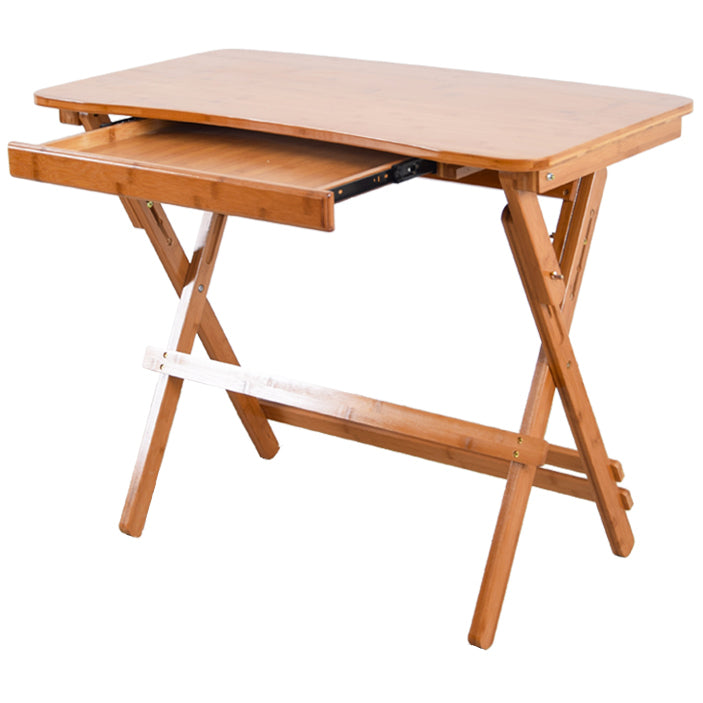 Modern Style Wooden Office Desk Brown Folding Writing Desk for Home