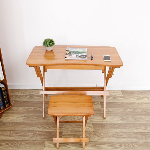 Modern Style Wooden Office Desk Brown Folding Writing Desk for Home