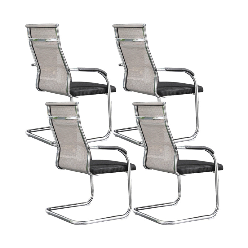 Modern Fixed Arms Office Chair High Back and Mid-Back Home Chair