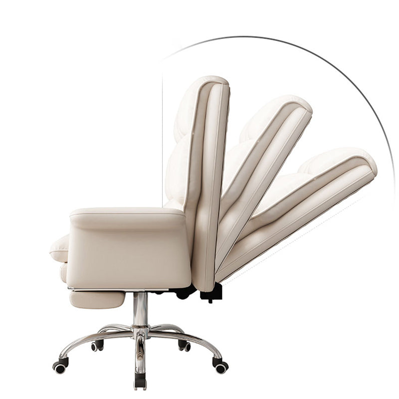 Steel Base Modern Task Chair with Padded Arms High Back Computer Desk Chair