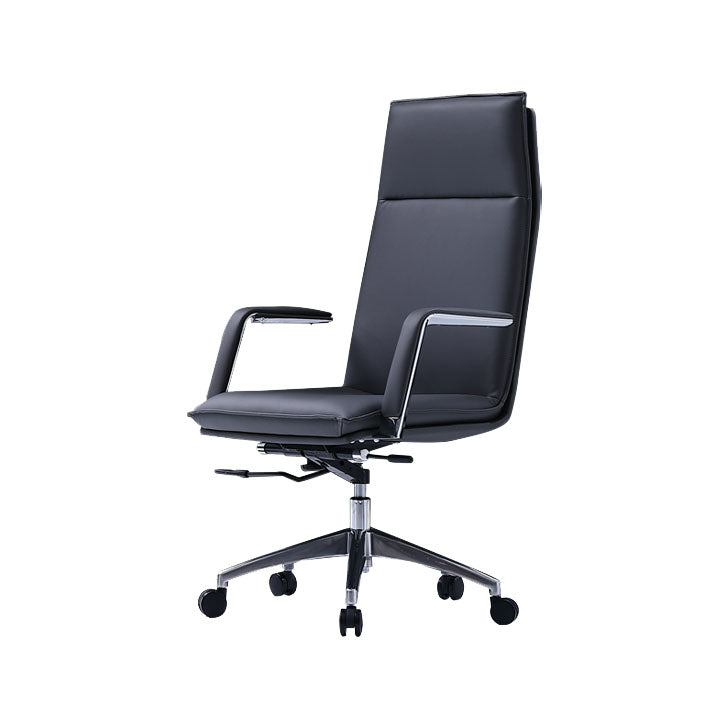 Modern Style Swivel Executive Chair Leather Tilt Mechanism Office Chair