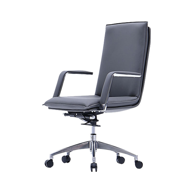 Modern Style Swivel Executive Chair Leather Tilt Mechanism Office Chair