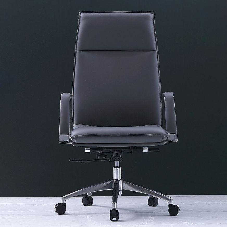 Modern Style Swivel Executive Chair Leather Tilt Mechanism Office Chair